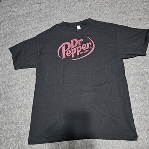 Dr Pepper Logo Graphic T-Shirt Black Large